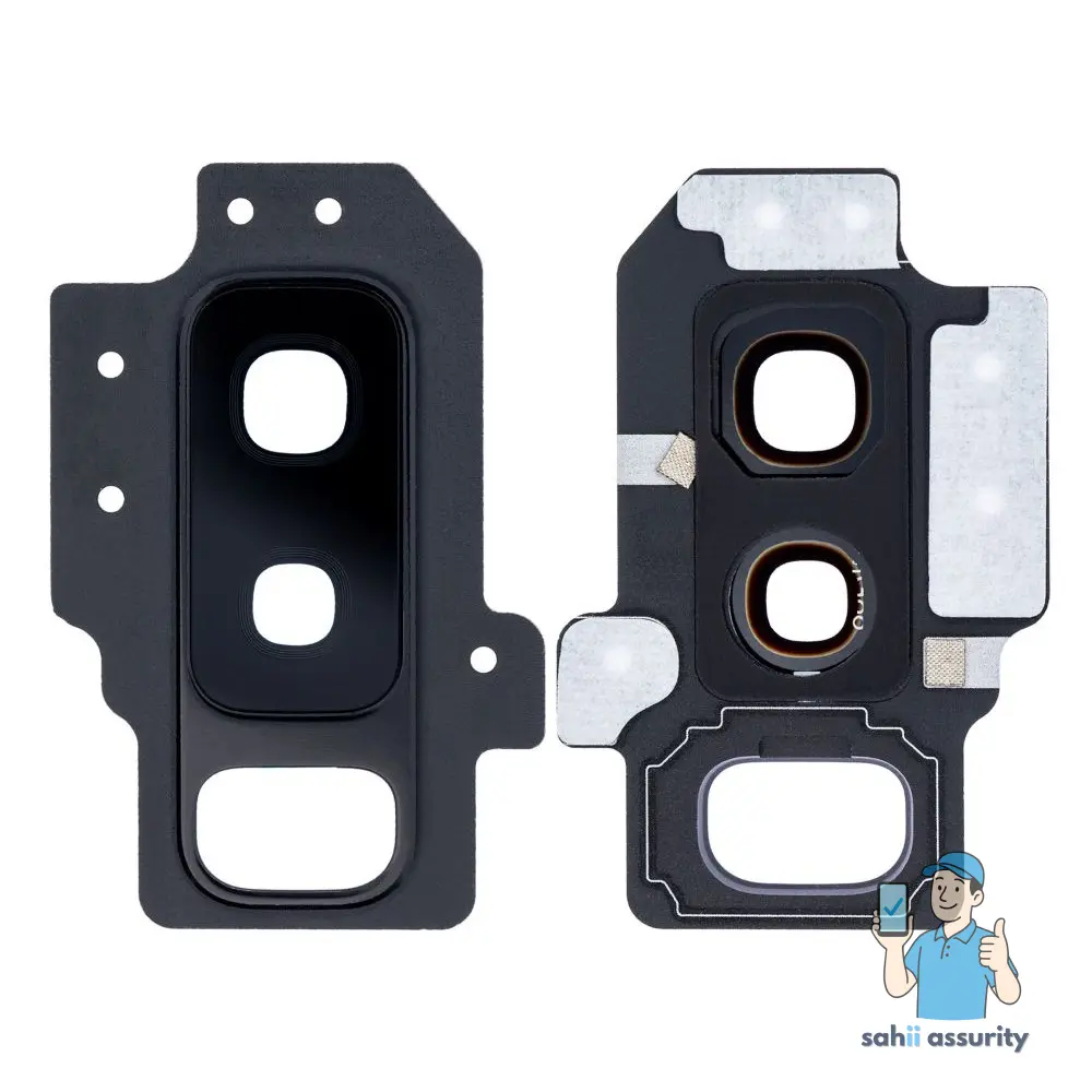 Camera Lens Glass with Frame for Samsung Galaxy S9 Plus Black